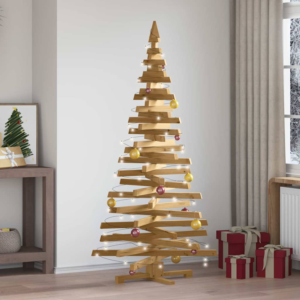 Christmas Trees with Stand Brown 70.9" Solid pine wood