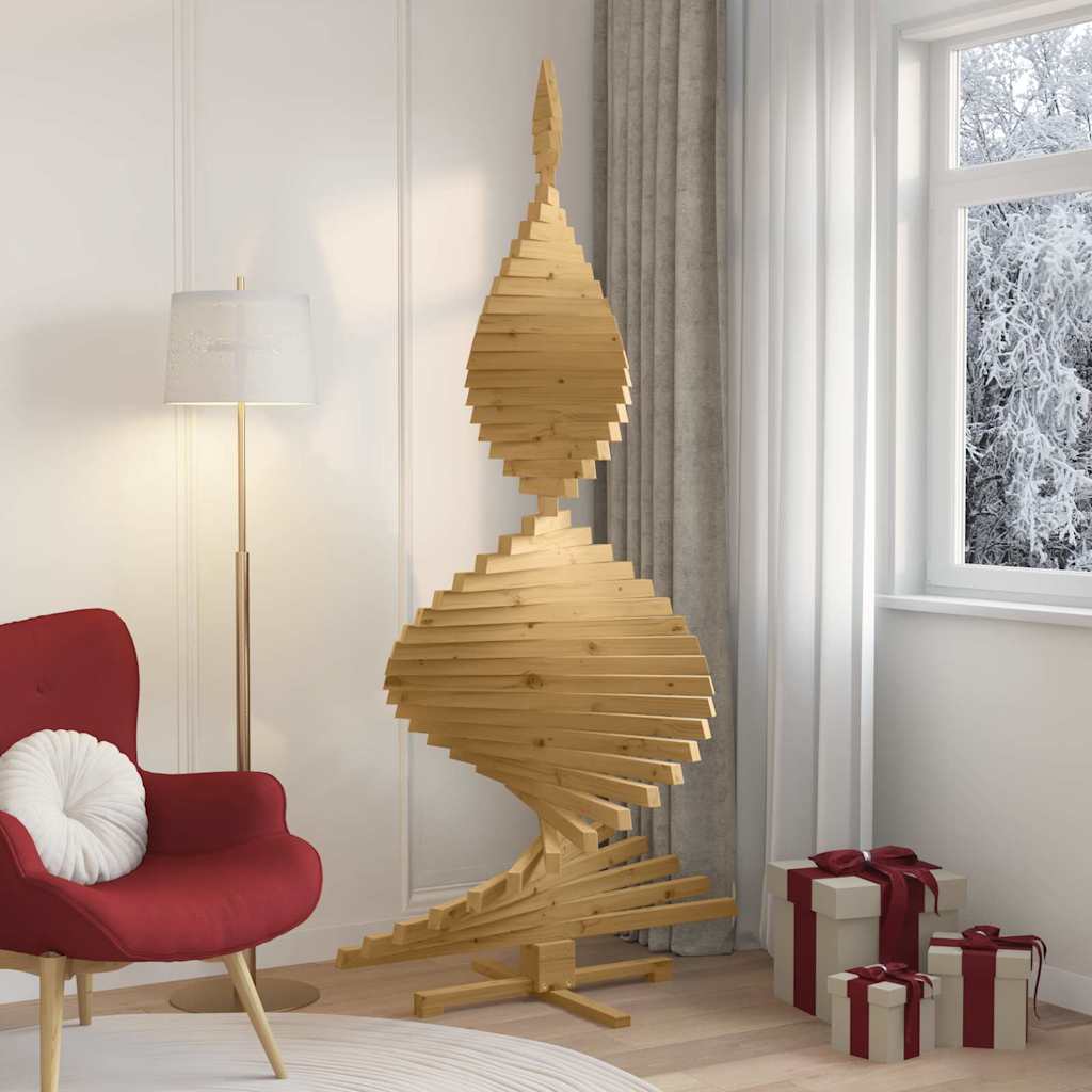 Christmas Trees with Stand Brown 82.7" Solid pine wood