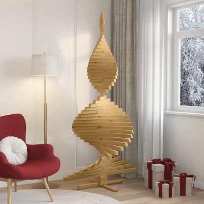 Christmas Trees with Stand Brown 82.7" Solid pine wood