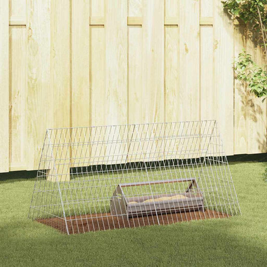 Chicken Cage Silver 43.31 x 21.65 x 21.65 in Galvanised Steel