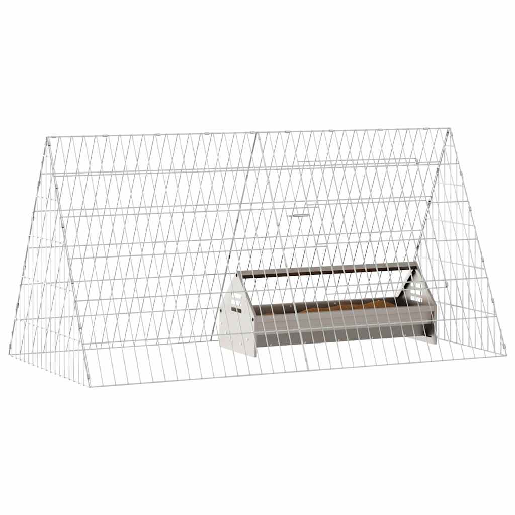 Chicken Cage Silver 43.31 x 21.65 x 21.65 in Galvanised Steel