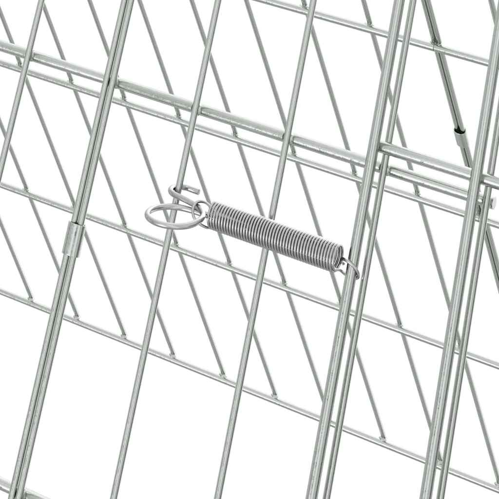 Chicken Cage Silver 84.65 x 21.65 x 21.65 in Galvanised Steel