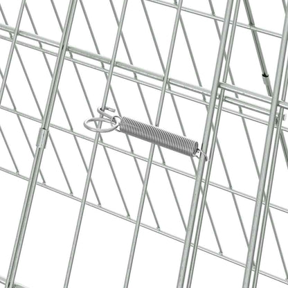 Chicken Cage Silver 84.65 x 21.65 x 21.65 in Galvanised Steel