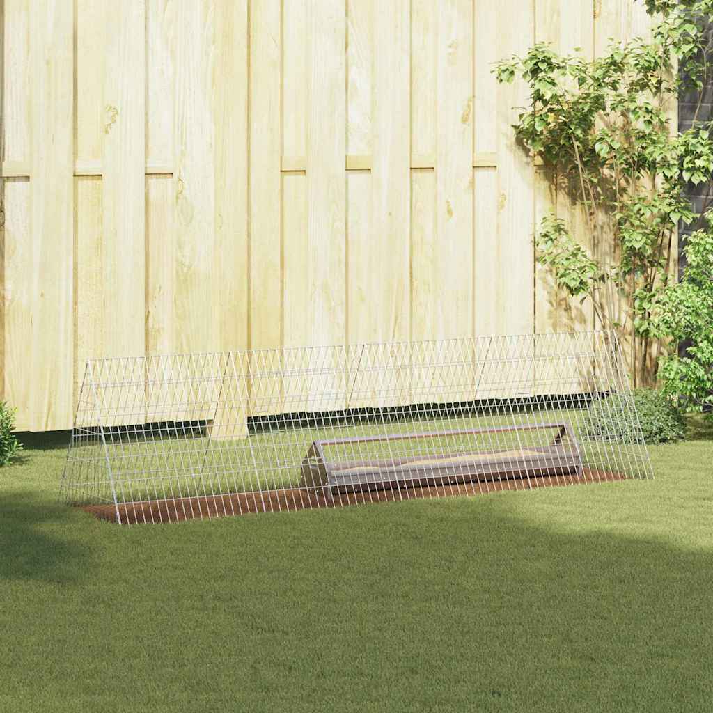 Chicken Cage Silver 84.65 x 21.65 x 21.65 in Galvanised Steel