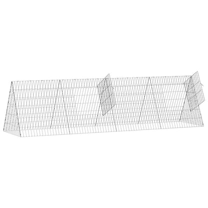 Chicken Cage Silver 84.65 x 21.65 x 21.65 in Galvanised Steel