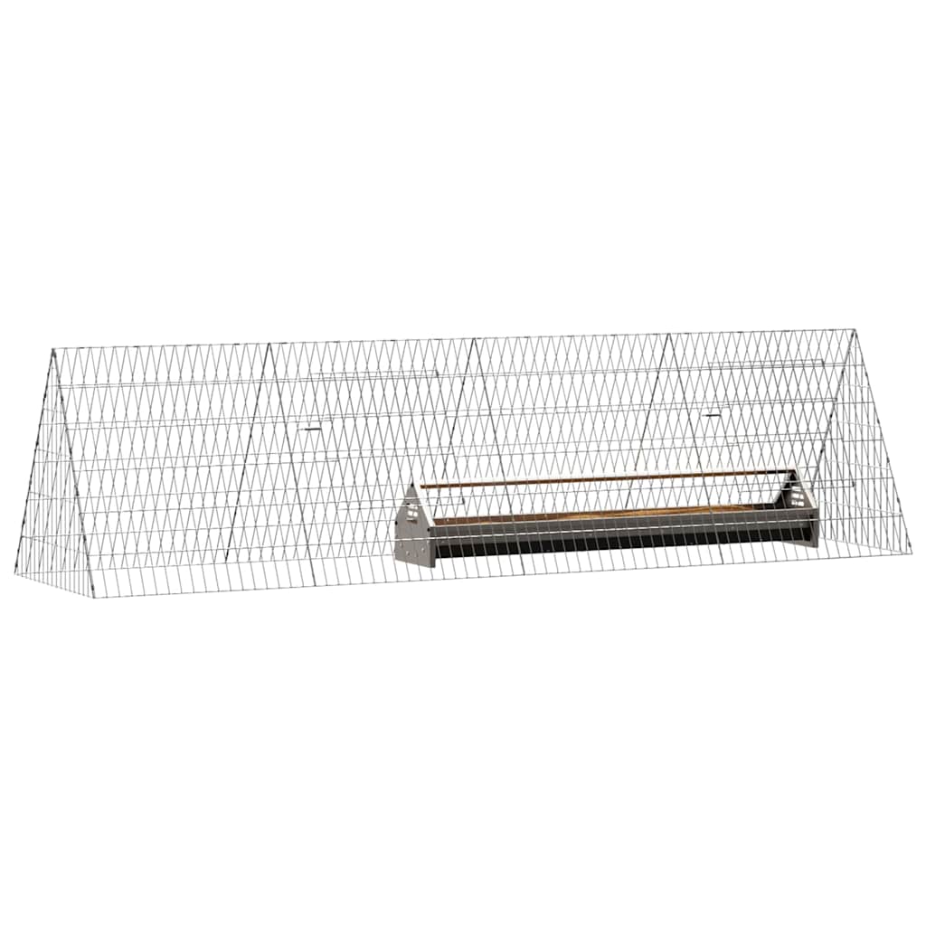 Chicken Cage Silver 84.65 x 21.65 x 21.65 in Galvanised Steel