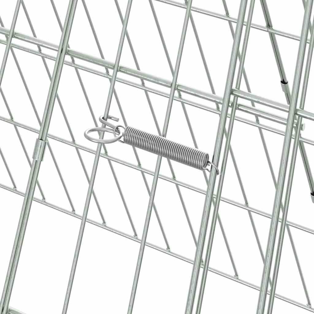 Chicken Cage Silver 169.29 x 21.65 x 21.65 in Galvanised Steel