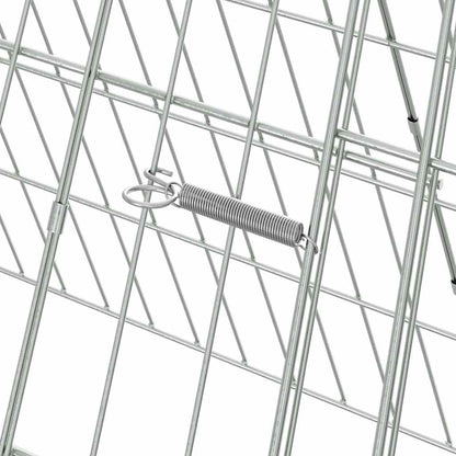 Chicken Cage Silver 169.29 x 21.65 x 21.65 in Galvanised Steel