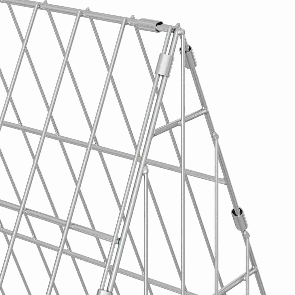Chicken Cage Silver 169.29 x 21.65 x 21.65 in Galvanised Steel