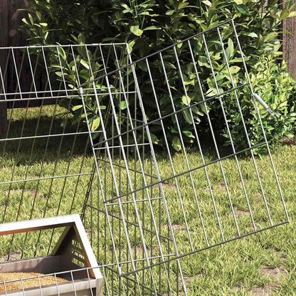 Chicken Cage Silver 169.29 x 21.65 x 21.65 in Galvanised Steel