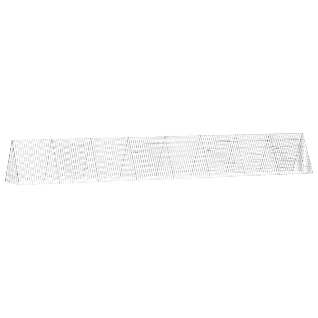 Chicken Cage Silver 169.29 x 21.65 x 21.65 in Galvanised Steel