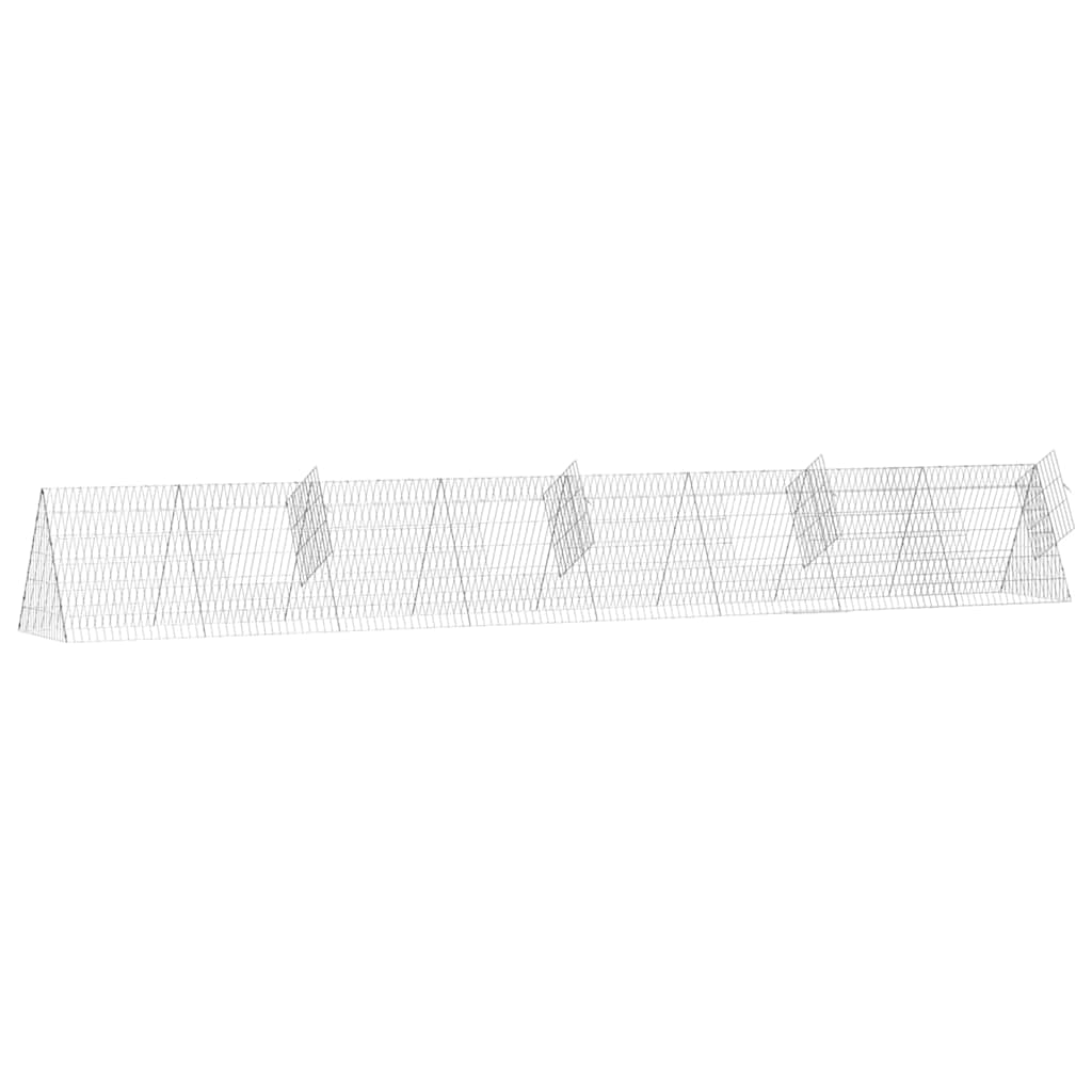 Chicken Cage Silver 169.29 x 21.65 x 21.65 in Galvanised Steel