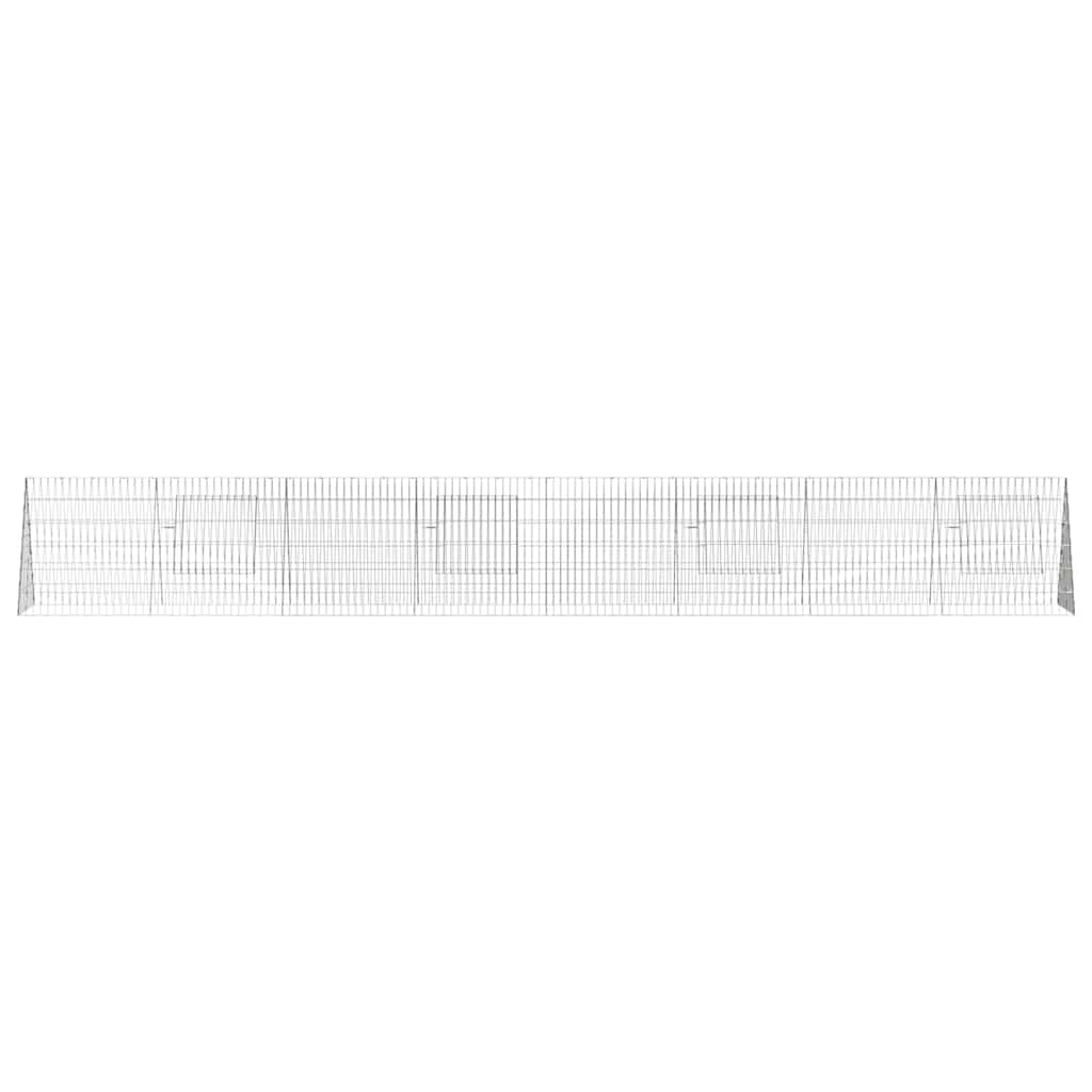 Chicken Cage Silver 169.29 x 21.65 x 21.65 in Galvanised Steel