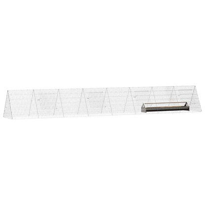 Chicken Cage Silver 169.29 x 21.65 x 21.65 in Galvanised Steel