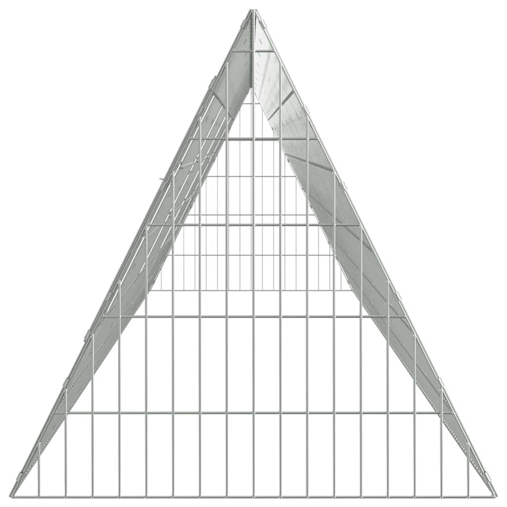 Chicken Cage Silver 169.29 x 21.65 x 21.65 in Galvanised Steel