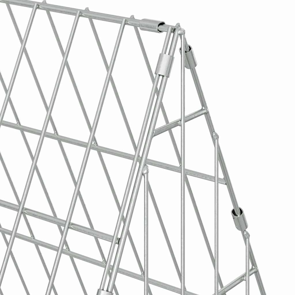 Chicken Cage Silver 255.91 x 21.65 x 21.65 in Galvanised Steel