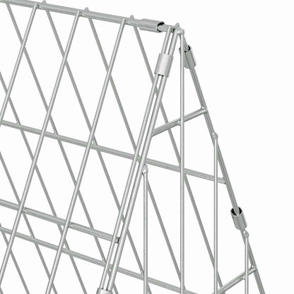 Chicken Cage Silver 255.91 x 21.65 x 21.65 in Galvanised Steel