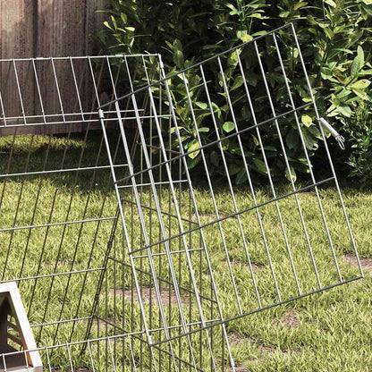 Chicken Cage Silver 255.91 x 21.65 x 21.65 in Galvanised Steel