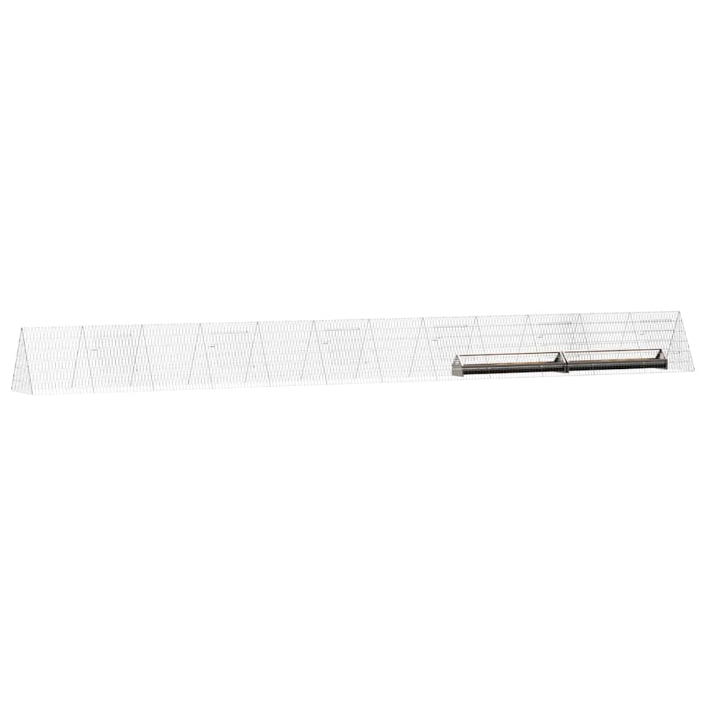 Chicken Cage Silver 255.91 x 21.65 x 21.65 in Galvanised Steel