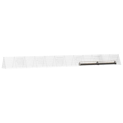 Chicken Cage Silver 255.91 x 21.65 x 21.65 in Galvanised Steel