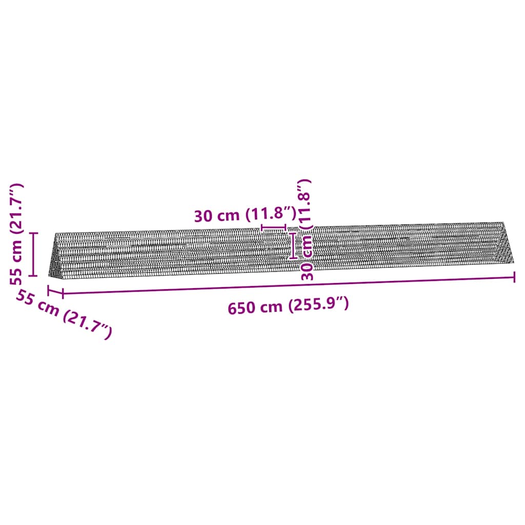 Chicken Cage Silver 255.91 x 21.65 x 21.65 in Galvanised Steel