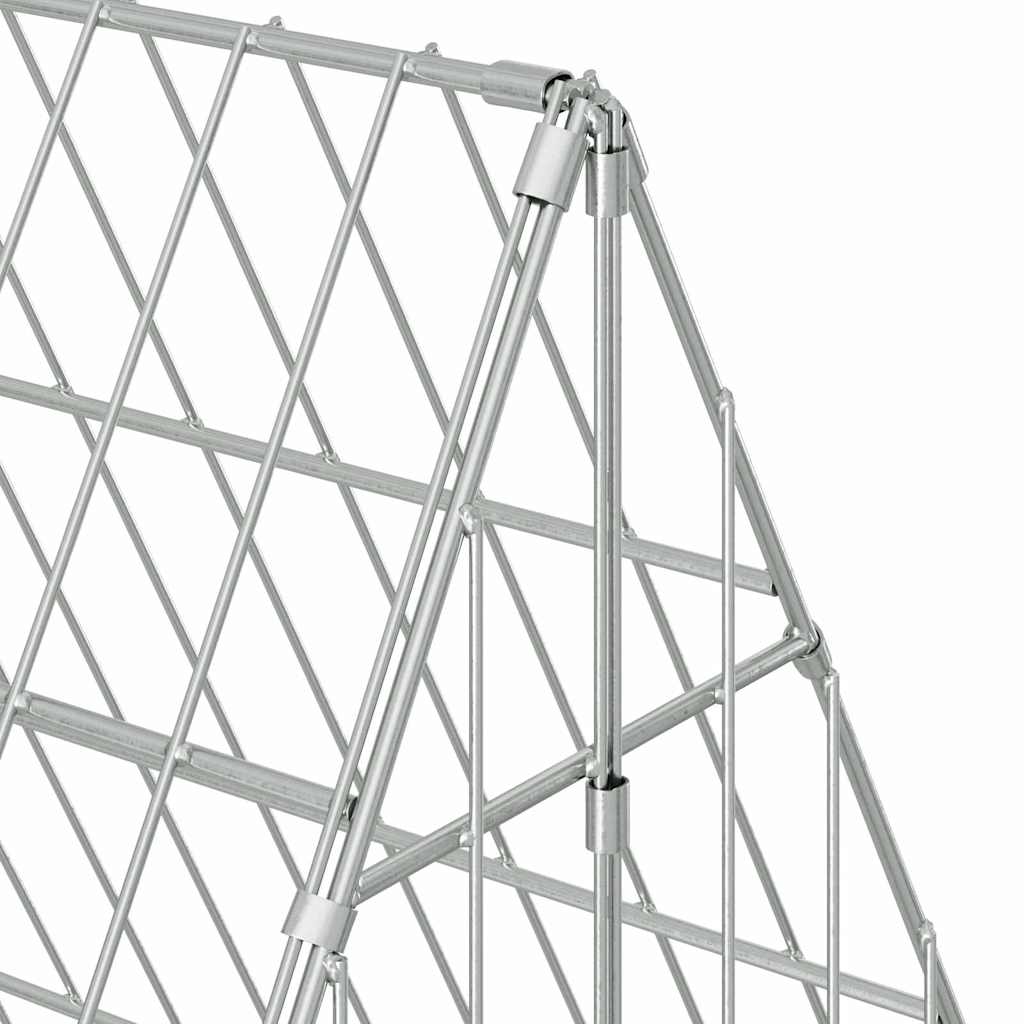 Chicken Cage Silver 43.31 x 39.37 x 33.46 in Galvanised Steel