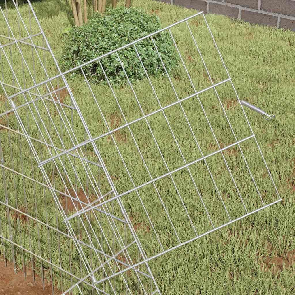 Chicken Cage Silver 43.31 x 39.37 x 33.46 in Galvanised Steel
