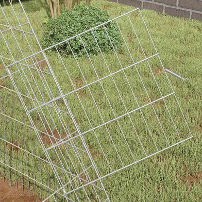 Chicken Cage Silver 43.31 x 39.37 x 33.46 in Galvanised Steel