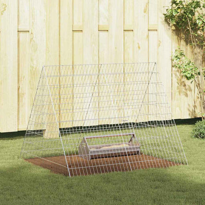 Chicken Cage Silver 43.31 x 39.37 x 33.46 in Galvanised Steel