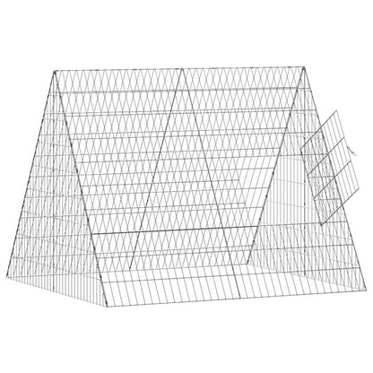 Chicken Cage Silver 43.31 x 39.37 x 33.46 in Galvanised Steel