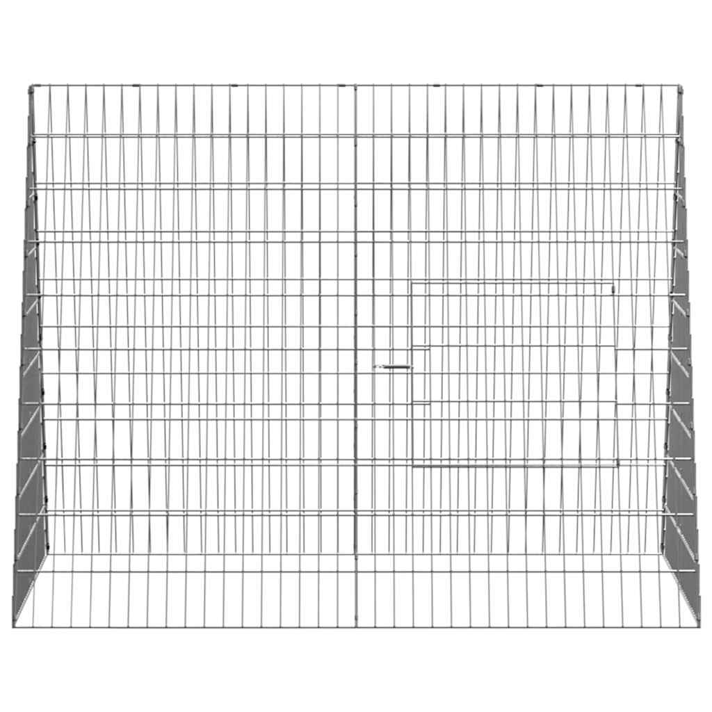 Chicken Cage Silver 43.31 x 39.37 x 33.46 in Galvanised Steel
