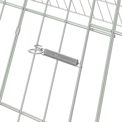 Chicken Cage Silver 84.65 x 39.37 x 33.46 in Galvanised Steel