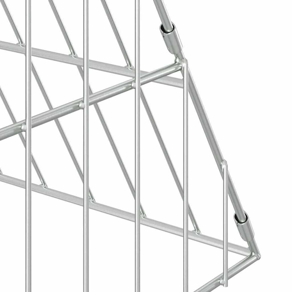 Chicken Cage Silver 84.65 x 39.37 x 33.46 in Galvanised Steel