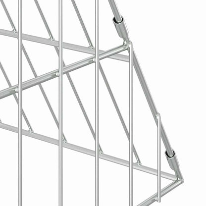 Chicken Cage Silver 84.65 x 39.37 x 33.46 in Galvanised Steel