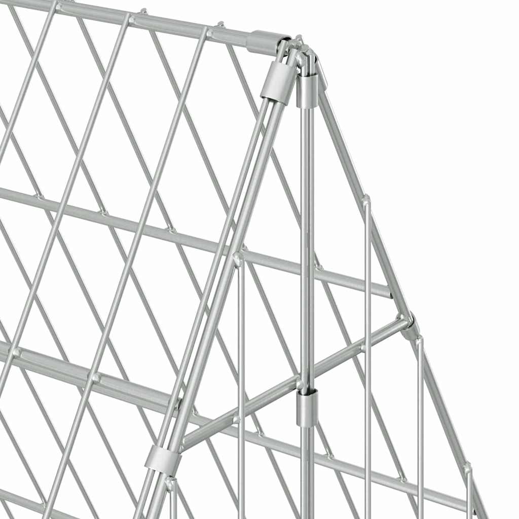 Chicken Cage Silver 84.65 x 39.37 x 33.46 in Galvanised Steel