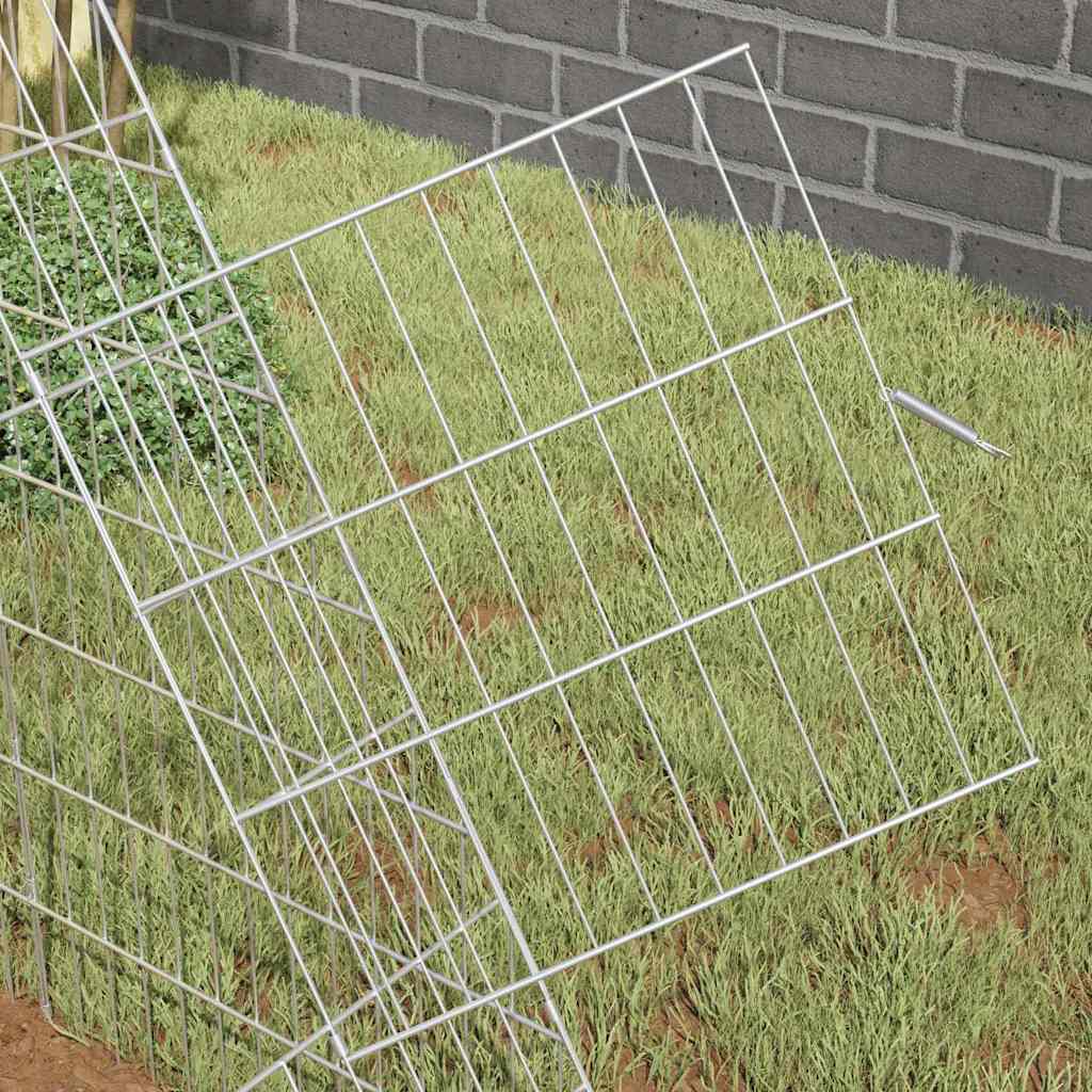 Chicken Cage Silver 84.65 x 39.37 x 33.46 in Galvanised Steel
