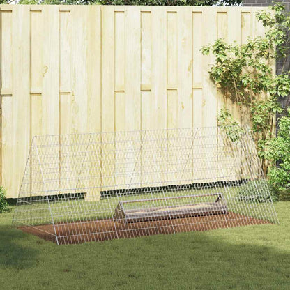 Chicken Cage Silver 84.65 x 39.37 x 33.46 in Galvanised Steel