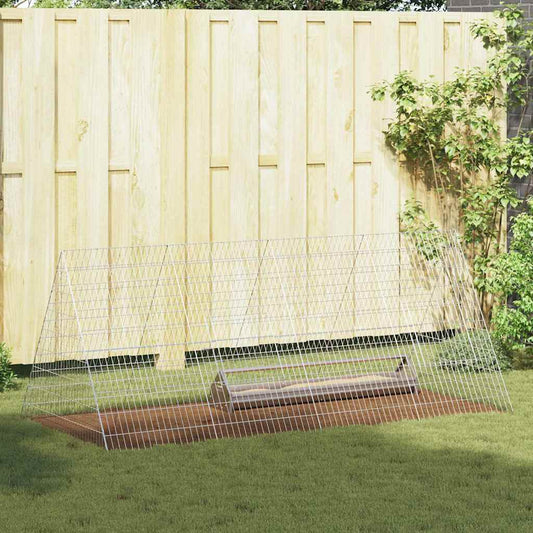 Chicken Cage Silver 84.65 x 39.37 x 33.46 in Galvanised Steel