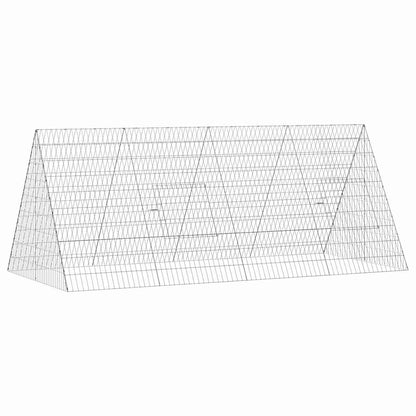 Chicken Cage Silver 84.65 x 39.37 x 33.46 in Galvanised Steel