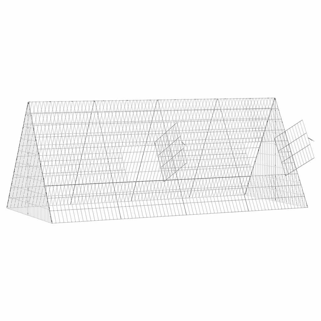 Chicken Cage Silver 84.65 x 39.37 x 33.46 in Galvanised Steel