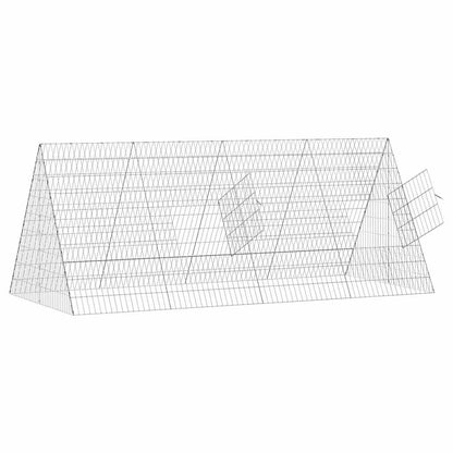 Chicken Cage Silver 84.65 x 39.37 x 33.46 in Galvanised Steel