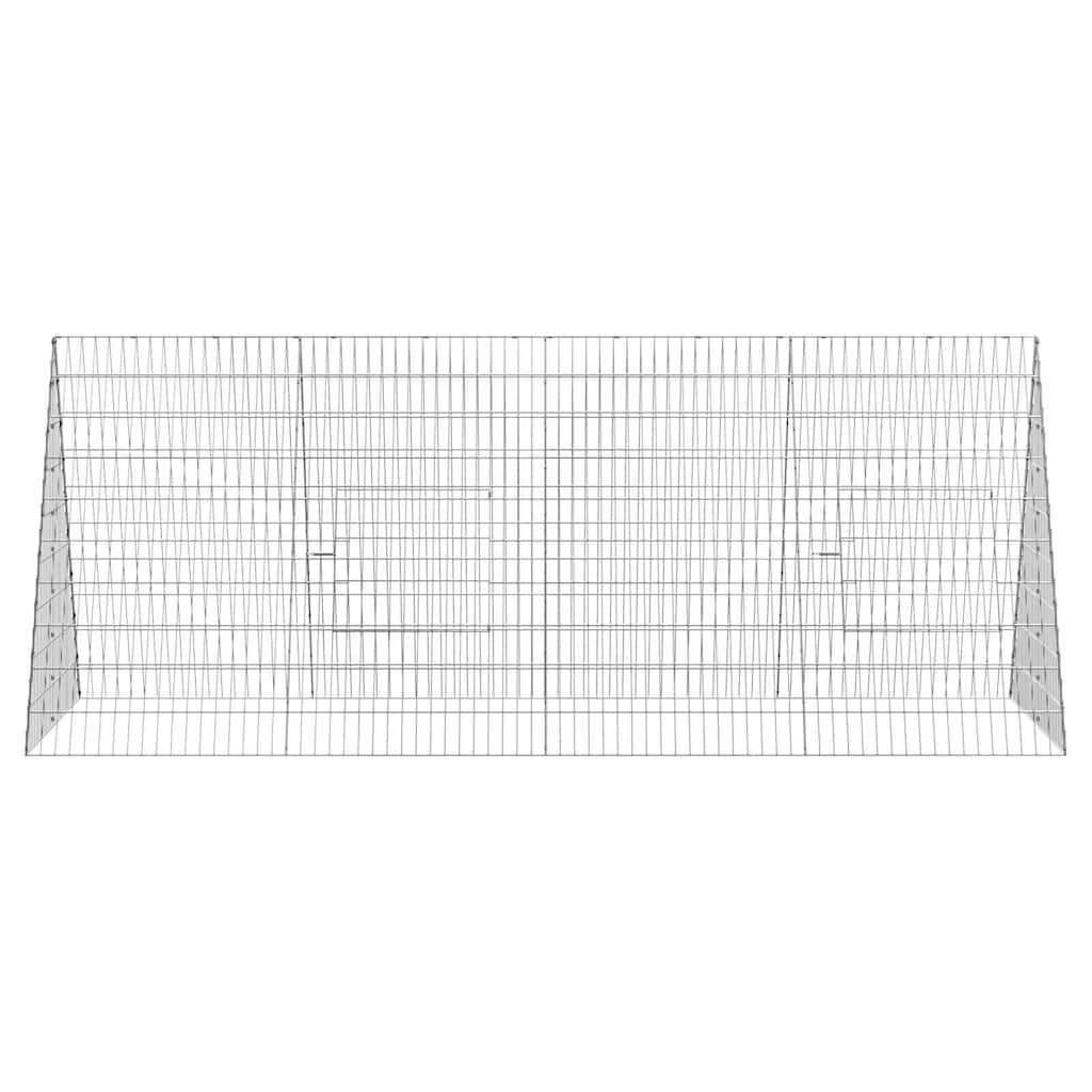 Chicken Cage Silver 84.65 x 39.37 x 33.46 in Galvanised Steel