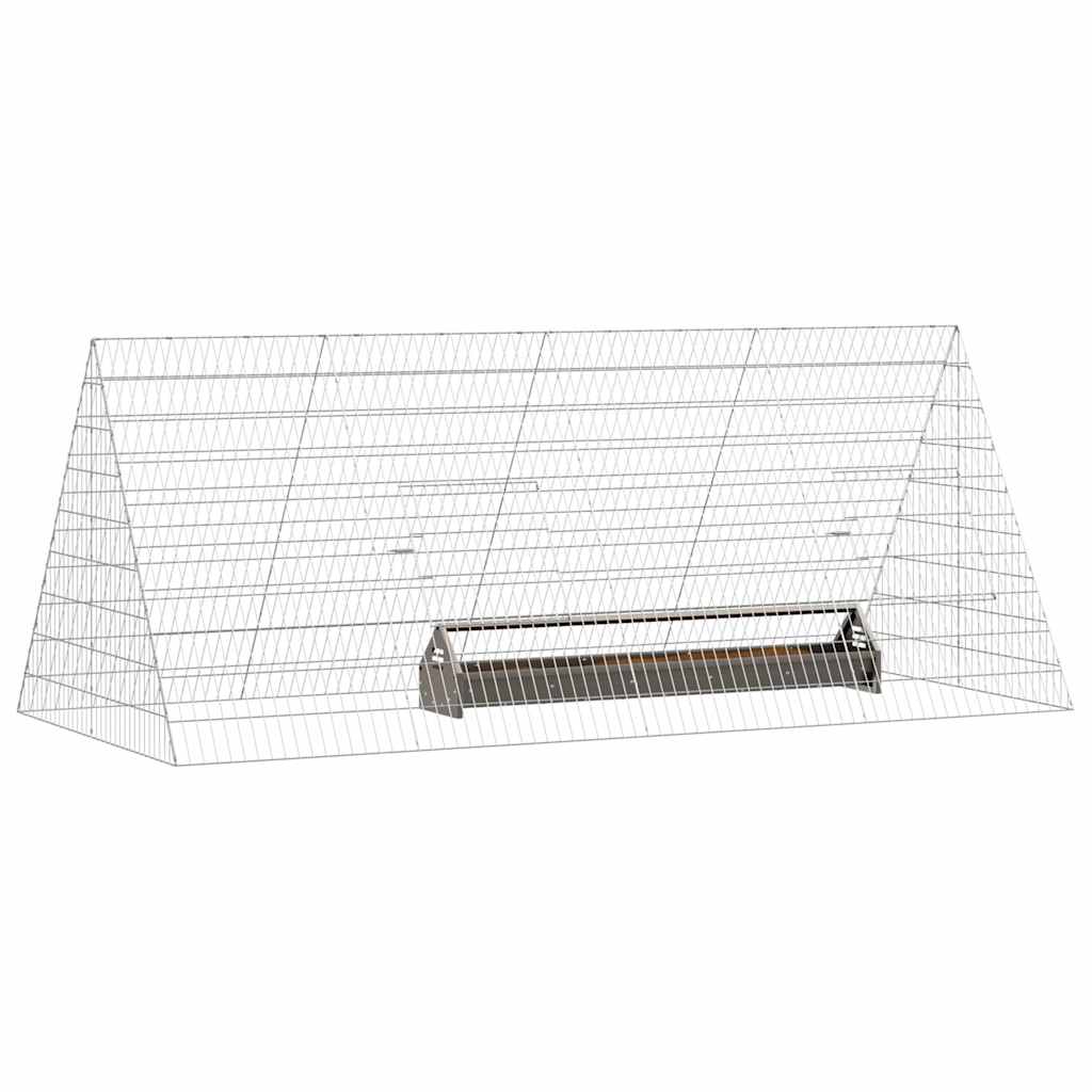 Chicken Cage Silver 84.65 x 39.37 x 33.46 in Galvanised Steel
