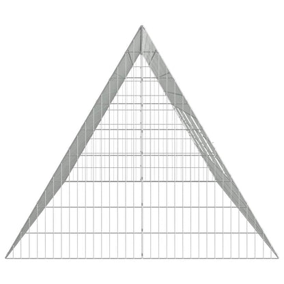 Chicken Cage Silver 169.29 x 39.37 x 33.46 in Galvanised Steel