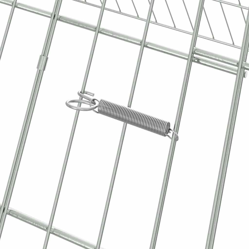 Chicken Cage Silver 255.91 x 39.37 x 33.46 in Galvanised Steel