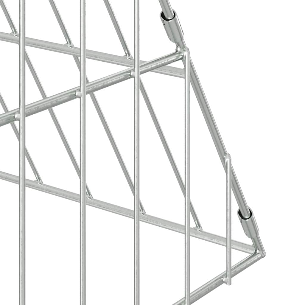 Chicken Cage Silver 255.91 x 39.37 x 33.46 in Galvanised Steel