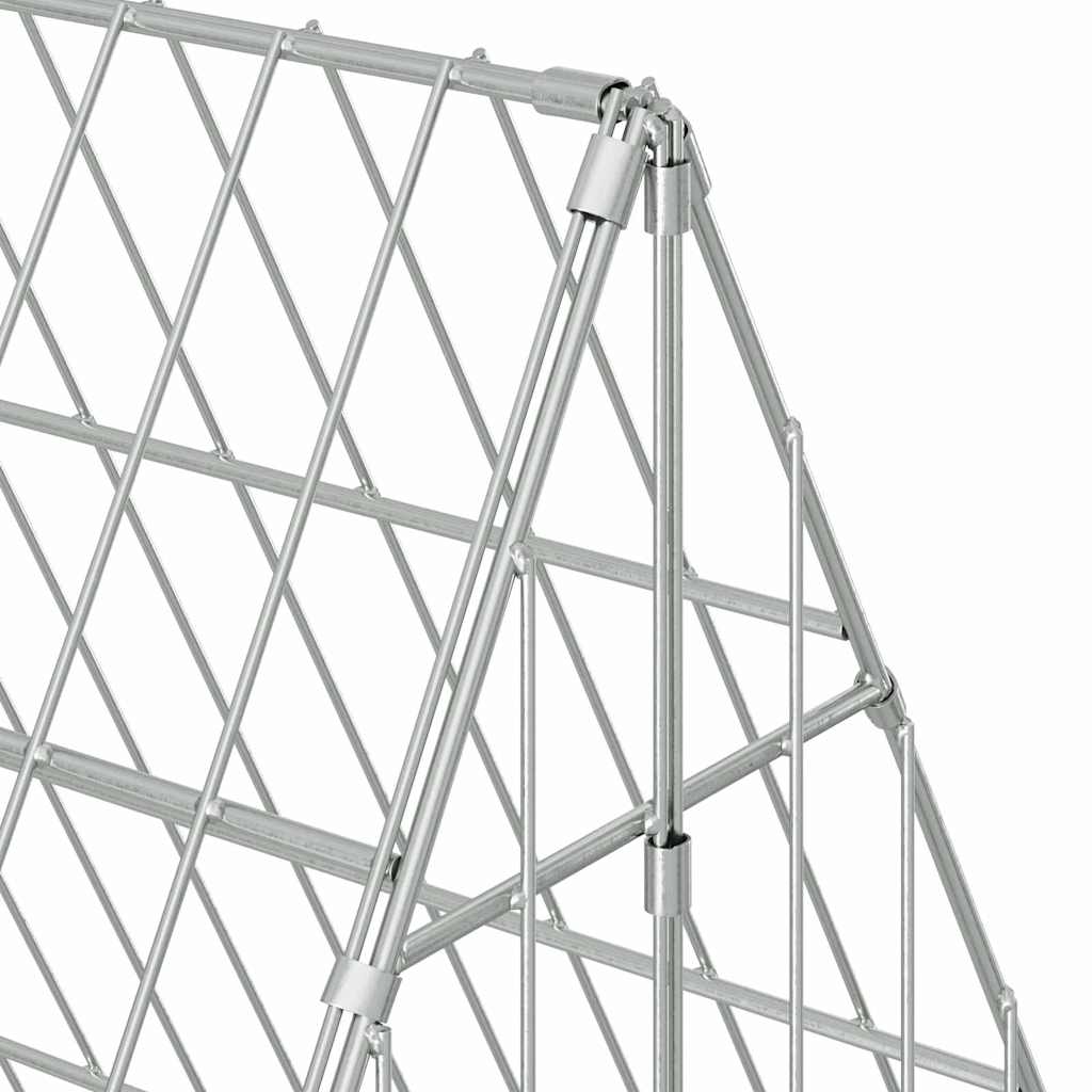Chicken Cage Silver 255.91 x 39.37 x 33.46 in Galvanised Steel