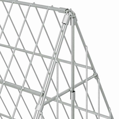 Chicken Cage Silver 255.91 x 39.37 x 33.46 in Galvanised Steel
