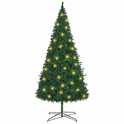 Christmas Tree with Decorative String Lights Green 157.5" PVC