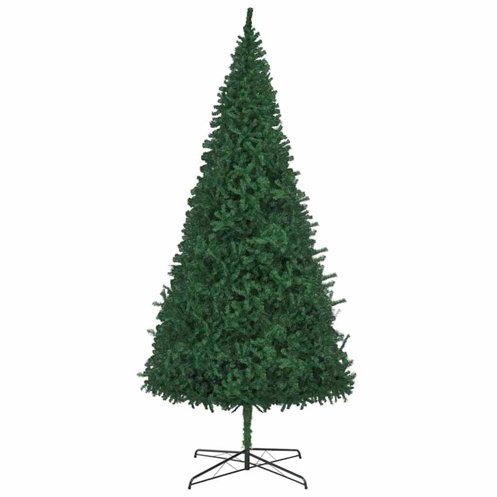 Christmas Tree with Decorative String Lights Green 157.5" PVC